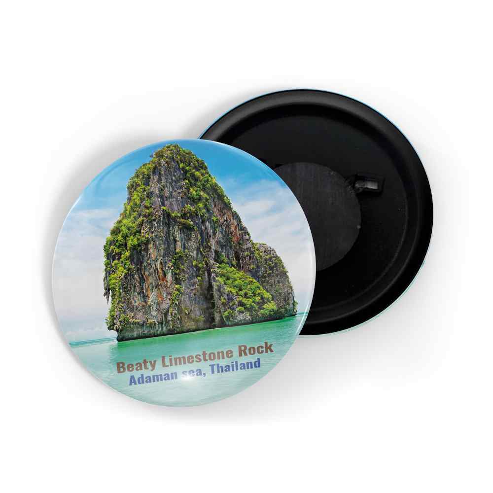 dhcrafts Fridge Magnet Multicolor Famous Tourist Place Beauty Limestone Rock Andaman Sea, Thailand Glossy Finish Design Pack of 1